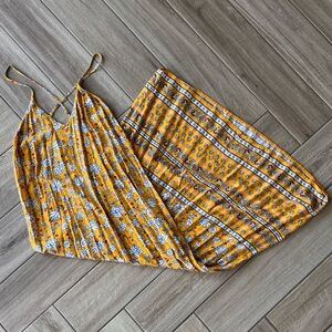 Old Navy Mustard Floral Dress